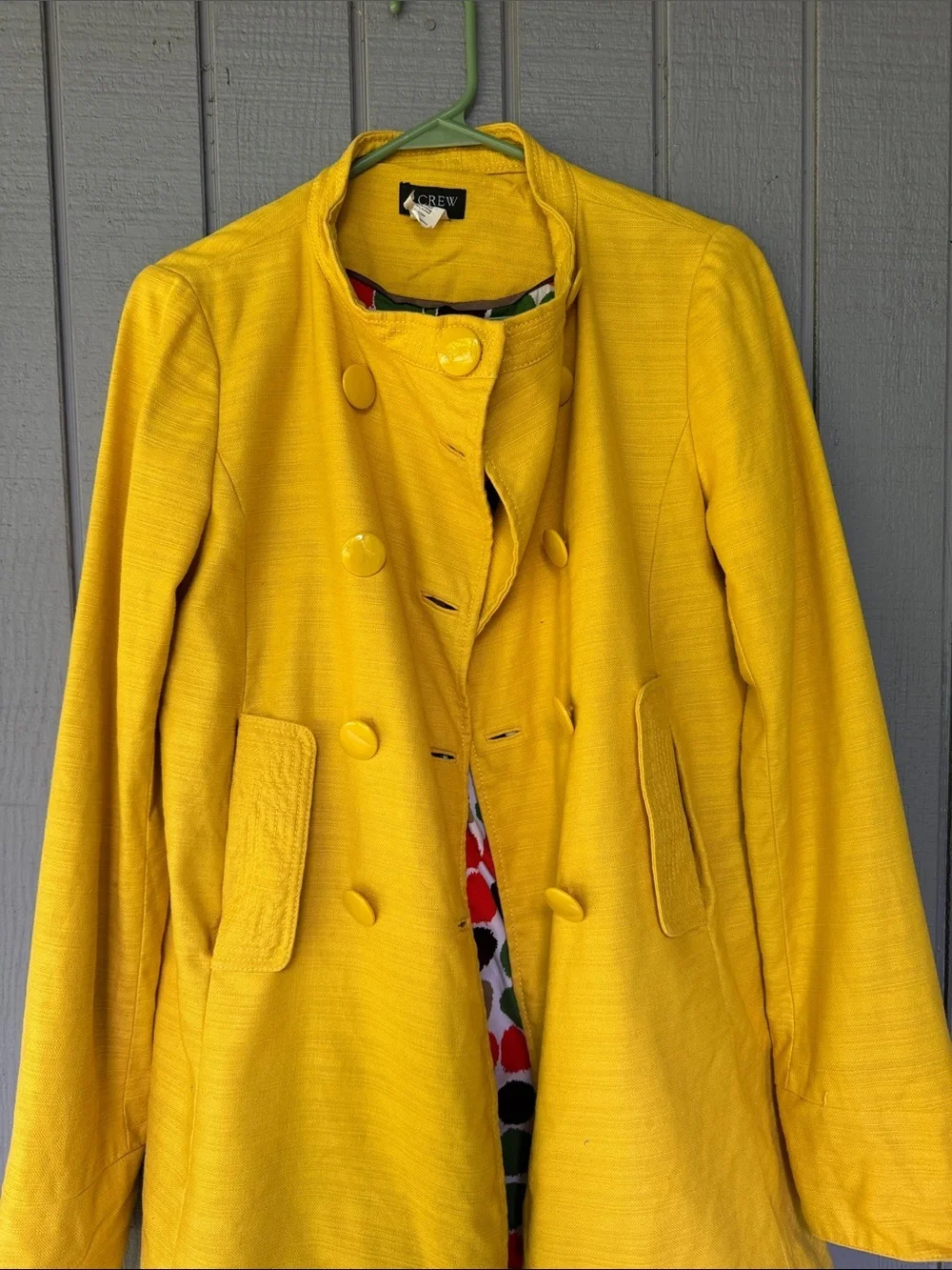 Jcrew Mustard Button Jacket Size 6